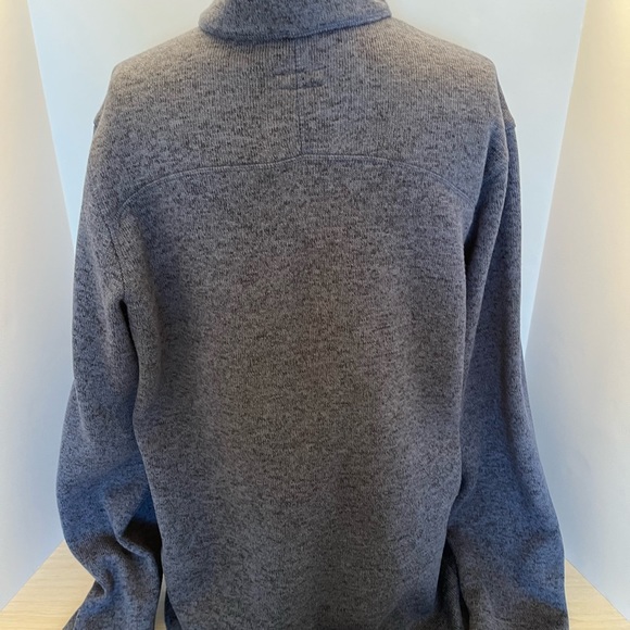 Eddie Bauer Sweater Mens XL Blue black Pullover Quarter Zip Polyester. - Picture 2 of 9